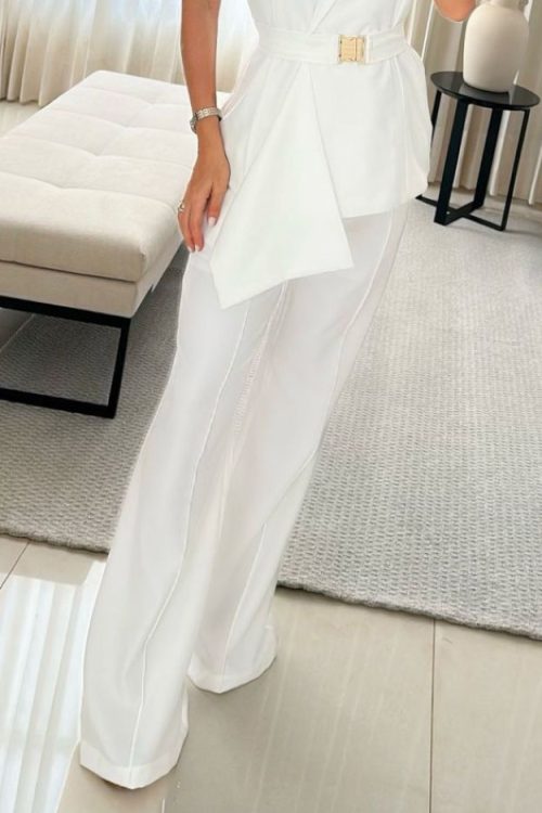Elegant Side Pocket Suit Pants