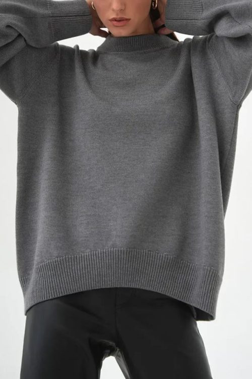 All-Match Casual Crewneck Knit Sweater